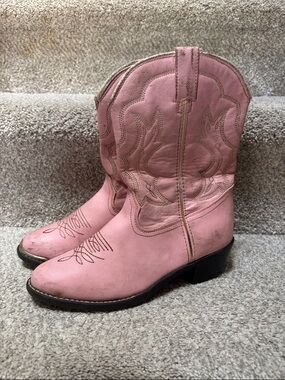 Durango Pink Kids Western Cowboy Boots play condition size 2D
